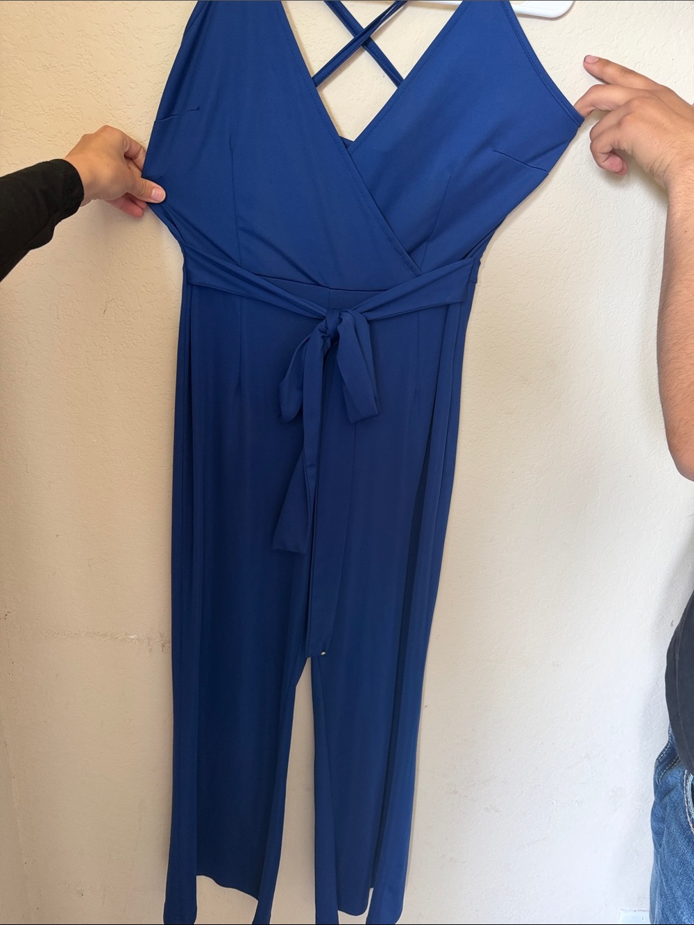 Royal Blue Wrap Front Jumpsuit